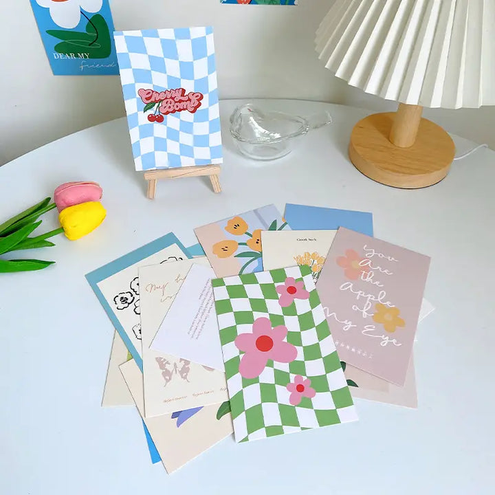 30pcs aesthetic flower wall decor cards for stylish decoration