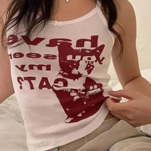 Limited edition 90s tank top with y2k design elements