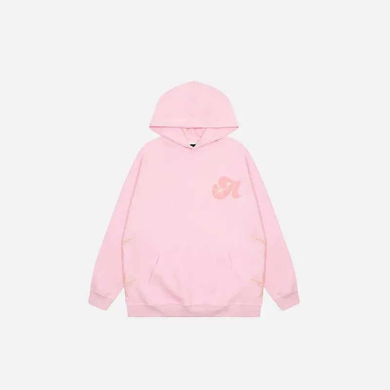 Y2k star print hoodie for stylish streetwear comfort - pink / m - hoodies