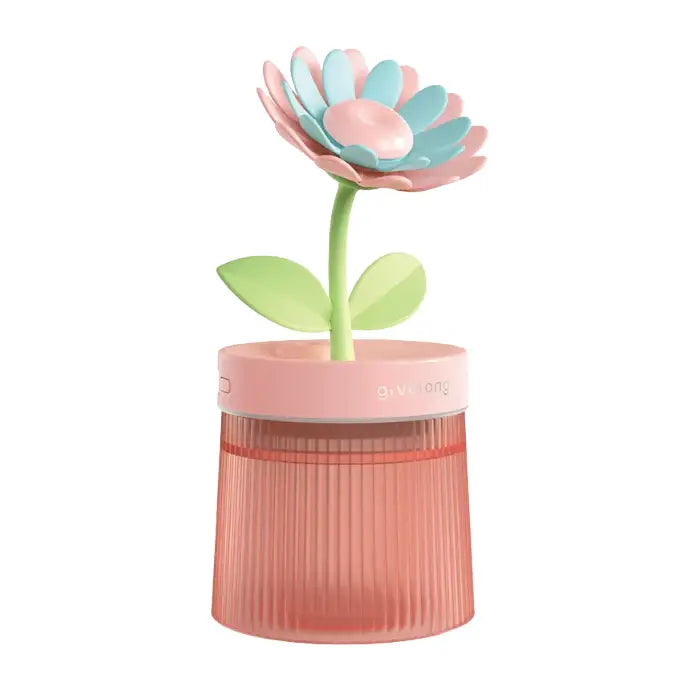 Aesthetic flower humidifier for home decor and functionality - orange