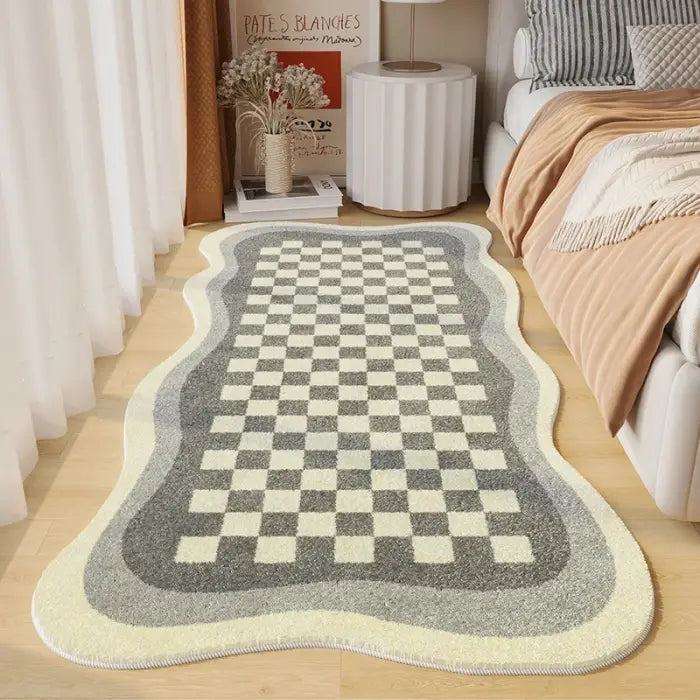 Funky y2k rug for a fun and playful home decor addition - grey / 60x160cm