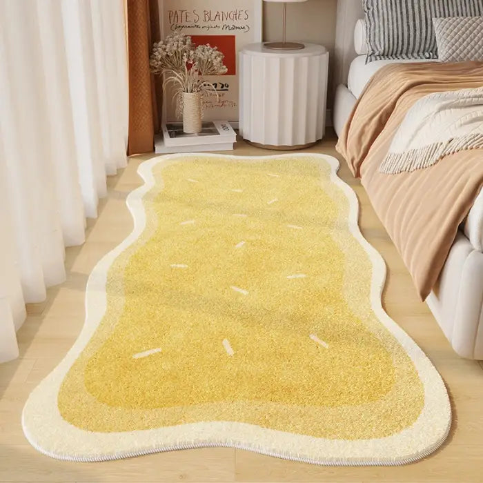 Funky y2k rug for a fun and playful home decor addition - yellow / 60x160cm