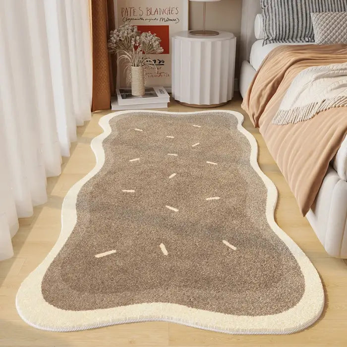 Funky y2k rug for a fun and playful home decor addition - brown / 60x160cm