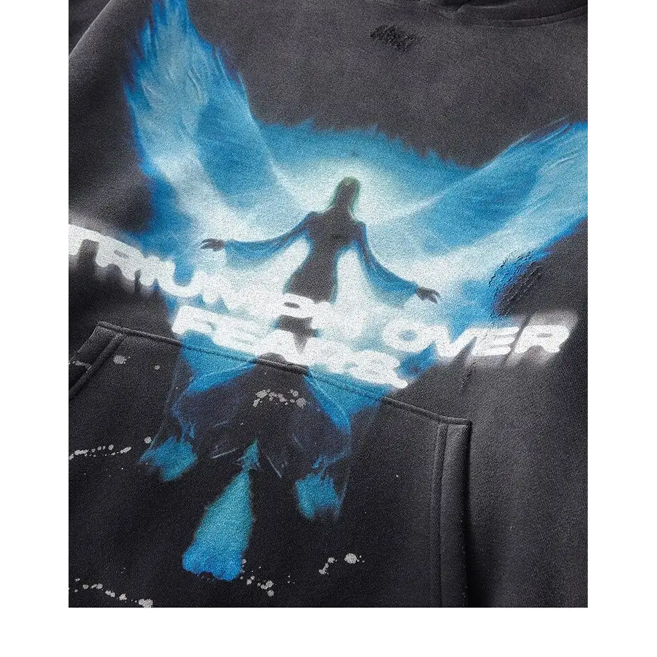 Vintage y2k angel graphic hoodie for comfort and style - hoodies