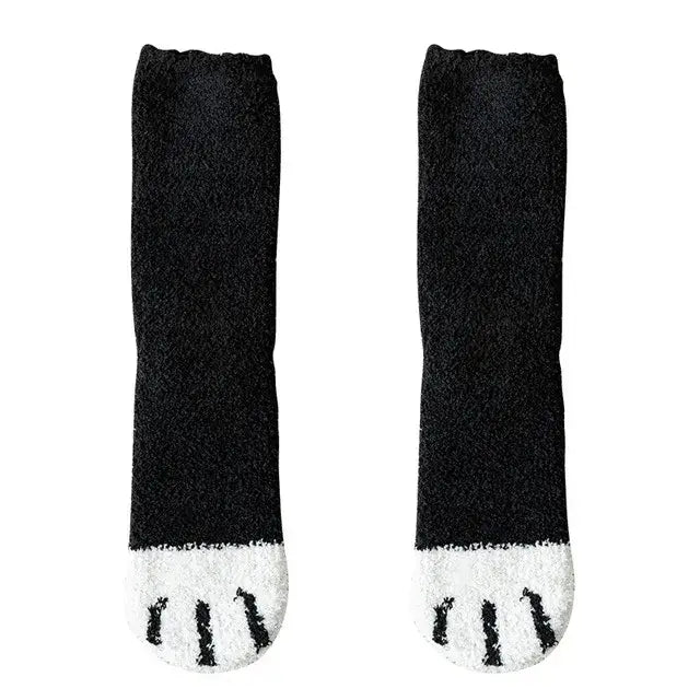 Animal cartoon fleece socks for winter comfort and style - a / european size 35-43