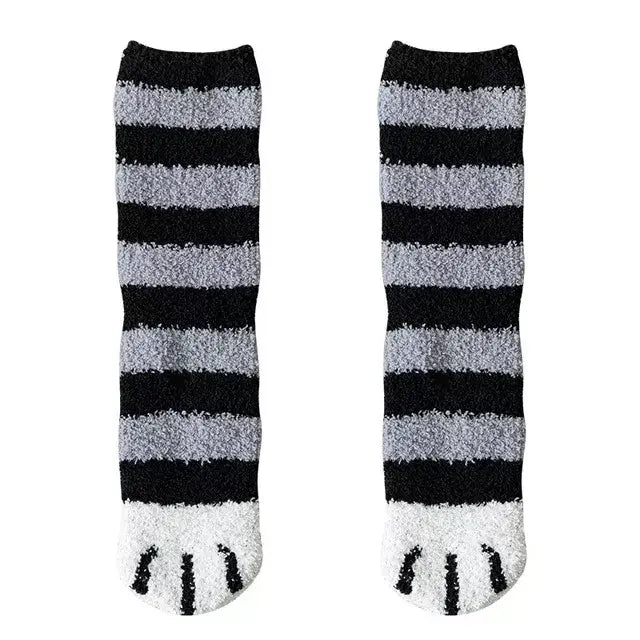 Animal cartoon fleece socks for winter comfort and style - c / european size 35-43
