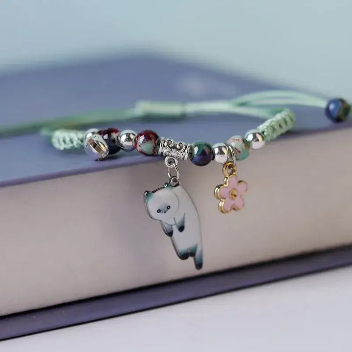 Animal shapes rounded necklace with adorable zinc alloy charms - 11