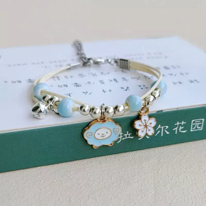 Animal shapes rounded necklace with adorable zinc alloy charms - 7