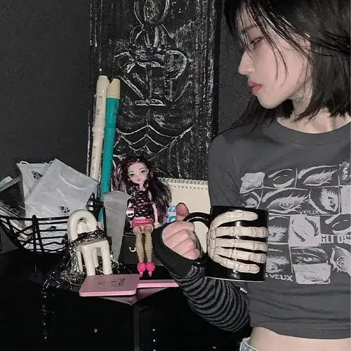 Vibrant anime crop top for y2k style enthusiasts