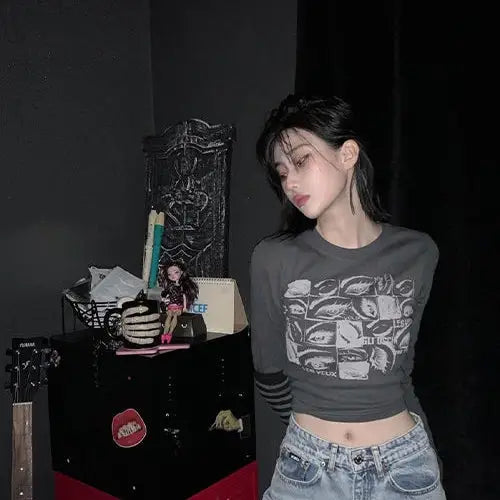 Vibrant anime crop top for y2k style enthusiasts