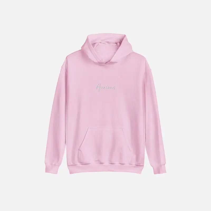 Y2k anxious hoodie for bold streetwear style and comfort - light pink / s - hoodies
