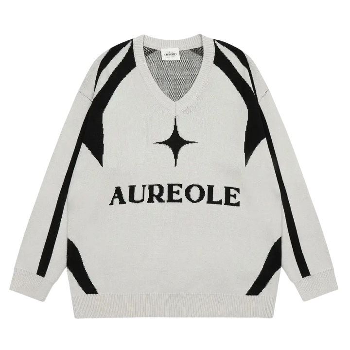 Aureole star 400 gsm cream white y2k jumper for urban fashion - creme / s