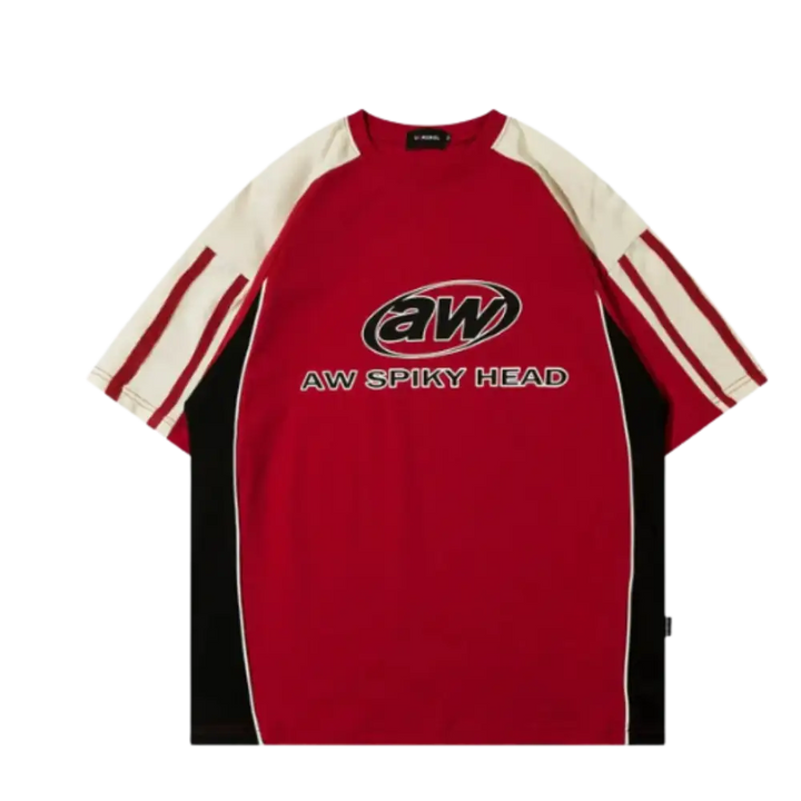 Aw y2k jersey for trendy urban fashion and ultimate comfort - red / m