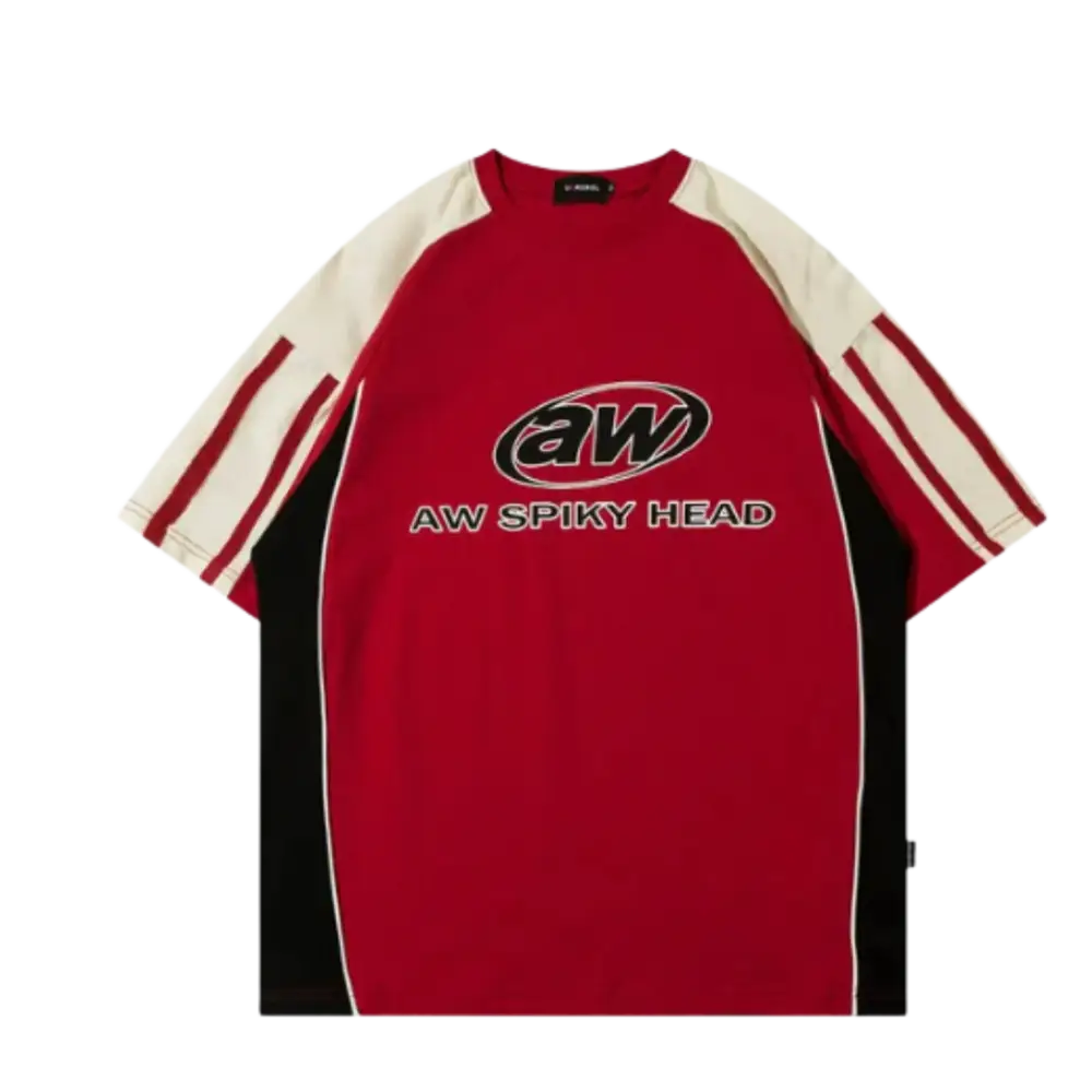 Aw y2k jersey for trendy urban fashion and ultimate comfort - red / m