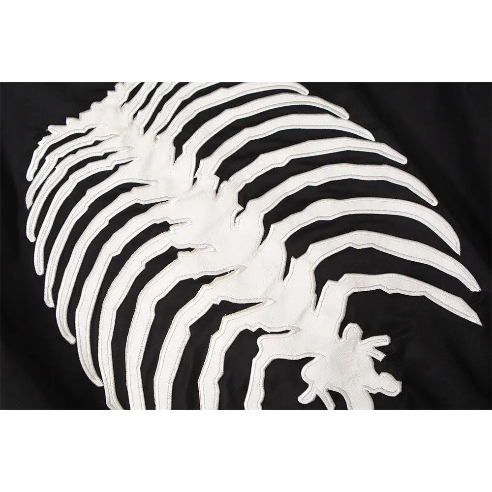 Stylish skeleton jacket with o-neck for y2k fashion enthusiasts - jackets