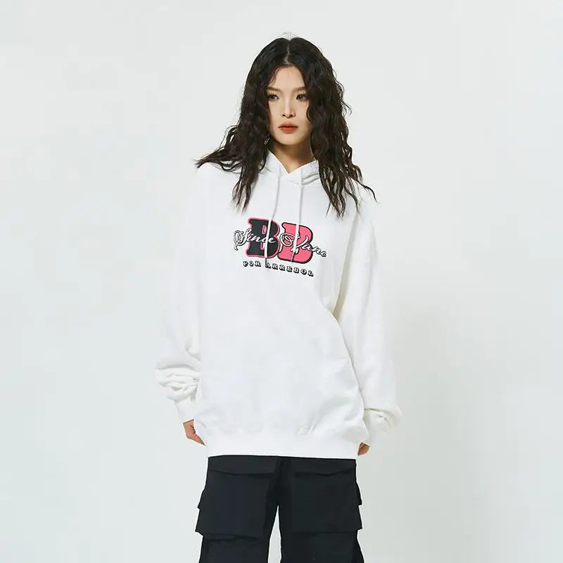 Y2k back-to-back letter print hoodie for trendy streetwear fashion - hoodies