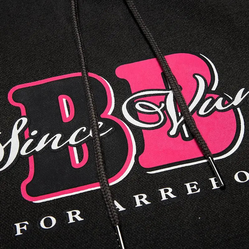 Y2k back-to-back letter print hoodie for trendy streetwear fashion - hoodies