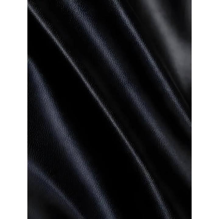 Faux leather lace-up top with cutouts for a y2k vibe - crop