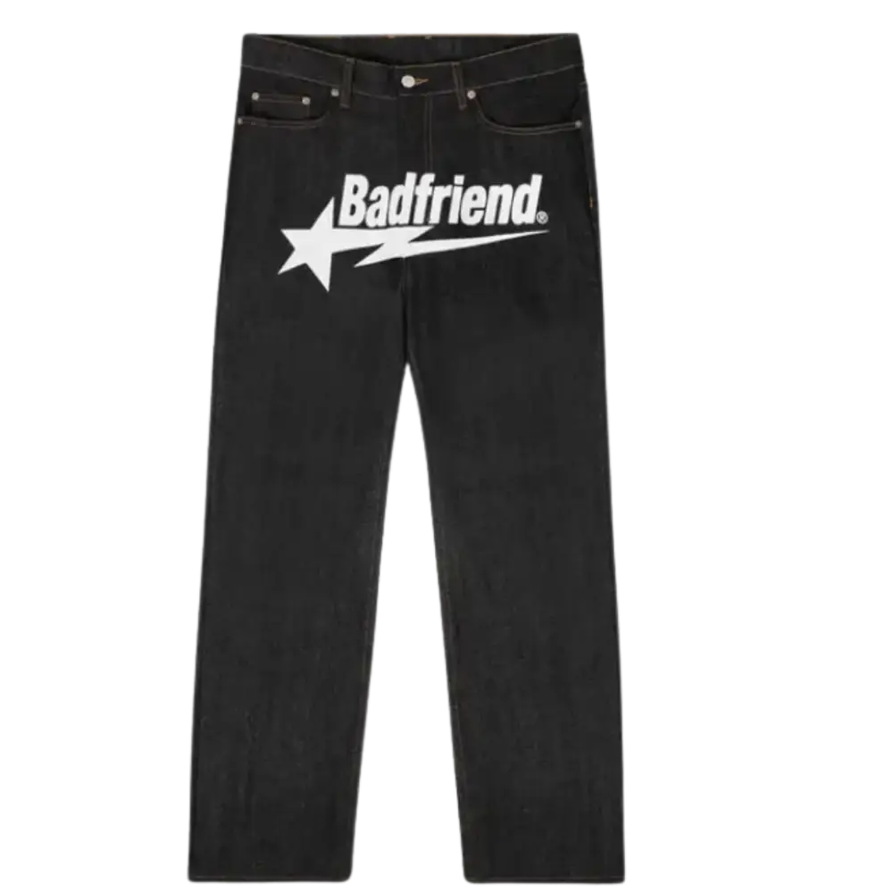 Jean baggy black y2k de badfriend – mode urbaine - white / s