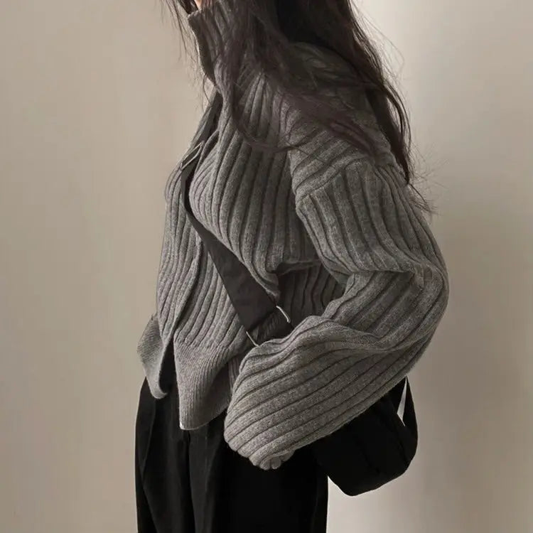 Y2k full zip jacket for stylish apparel and accessories - free size / grey - sweaters