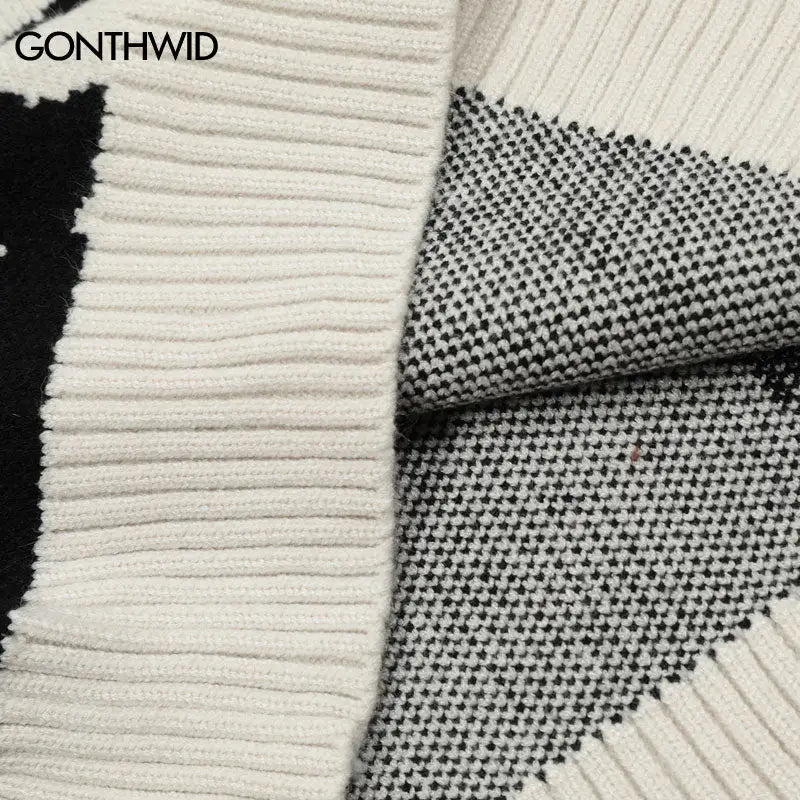 Y2k black sweatshirt with trendy skull pattern