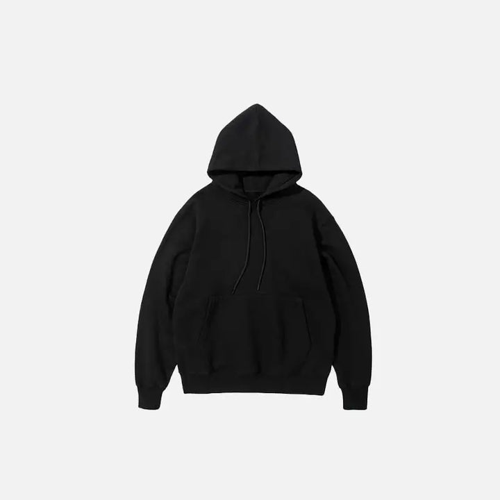 Y2k blank oversized hoodies for trendy streetwear style - black / s