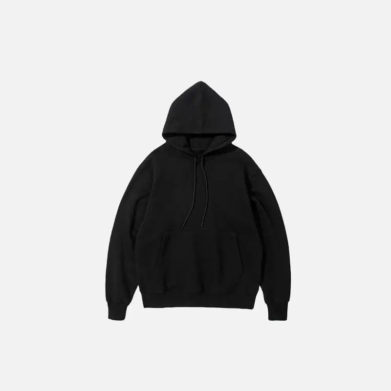Y2k blank oversized hoodies for trendy streetwear style - black / s