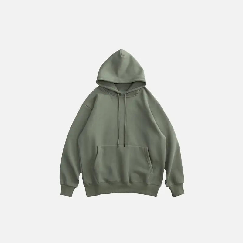 Y2k blank oversized hoodies for trendy streetwear style - charcoal green / s