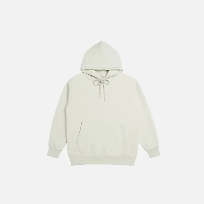 Y2k blank oversized hoodies for trendy streetwear style - cream-gray / s