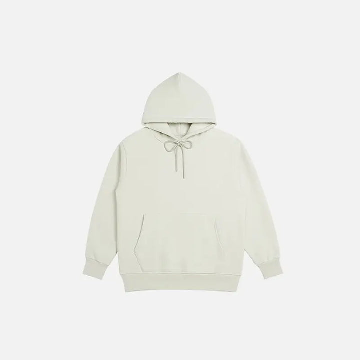 Y2k blank oversized hoodies for trendy streetwear style - cream-gray / s