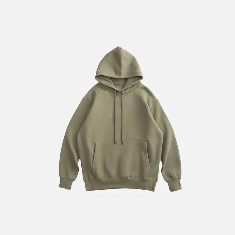 Y2k blank oversized hoodies for trendy streetwear style - khaki / s