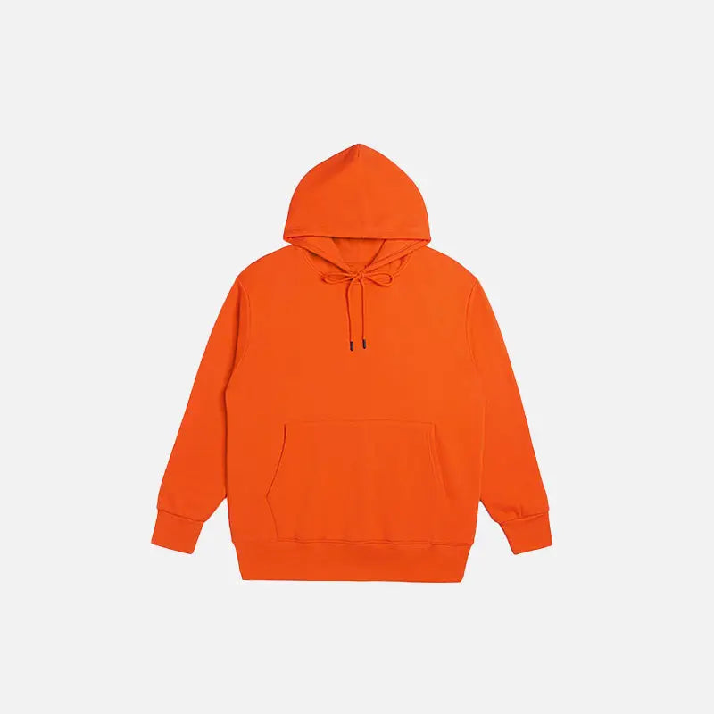 Y2k blank oversized hoodies for trendy streetwear style - orange / s