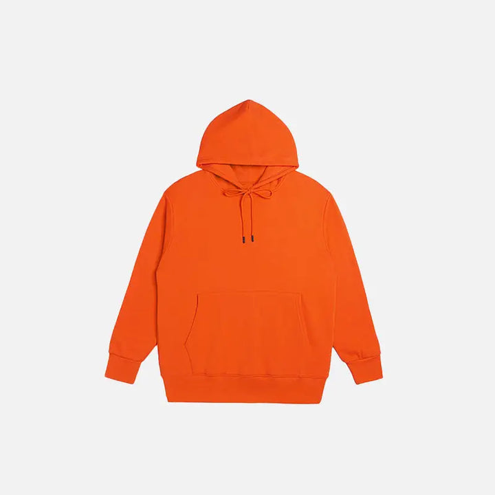 Y2k blank oversized hoodies for trendy streetwear style - orange / s