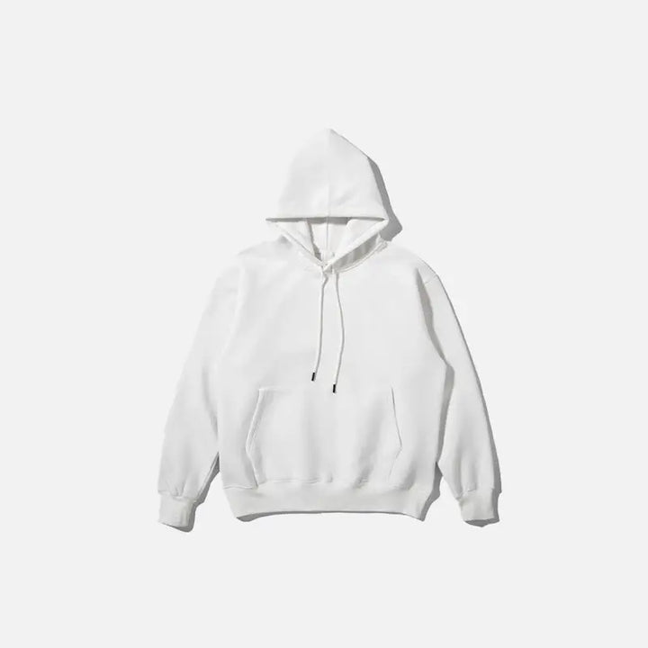 Y2k blank oversized hoodies for trendy streetwear style - white / s