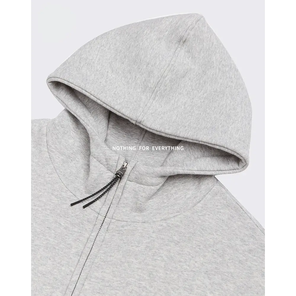 Y2k blank zipped hoodie for trendy streetwear comfort - hoodies