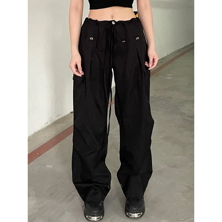Blue y2k unisex and trendy sports pants