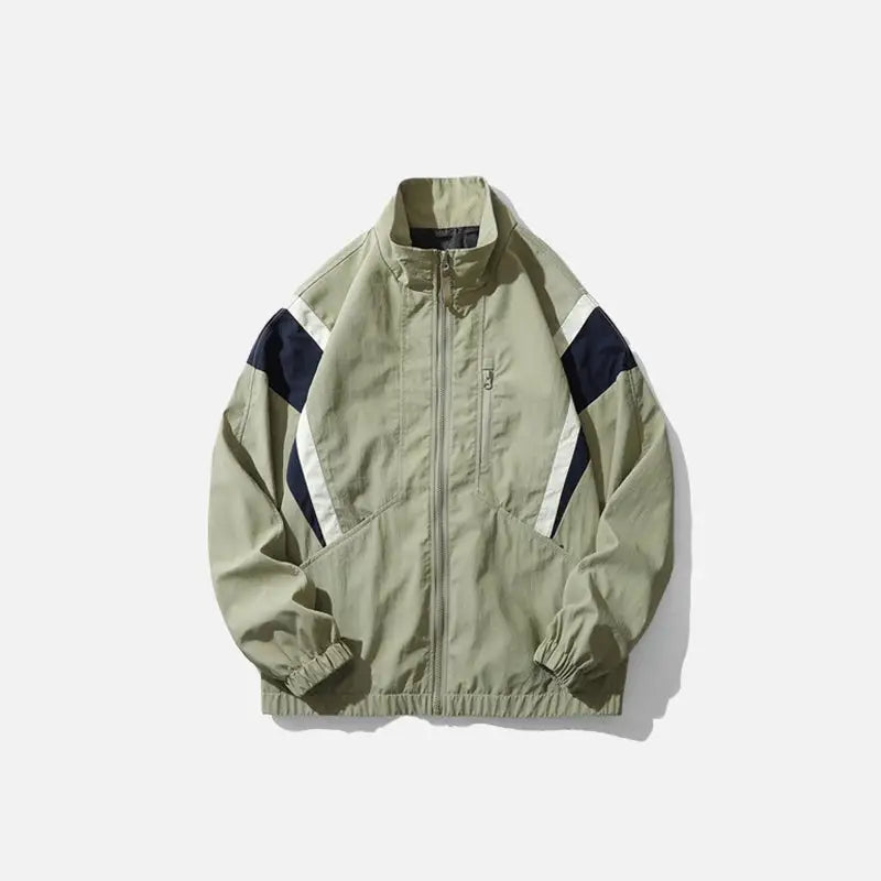 Y2k bomber windbreaker jacket for streetwear style enhancement - green / m - jackets