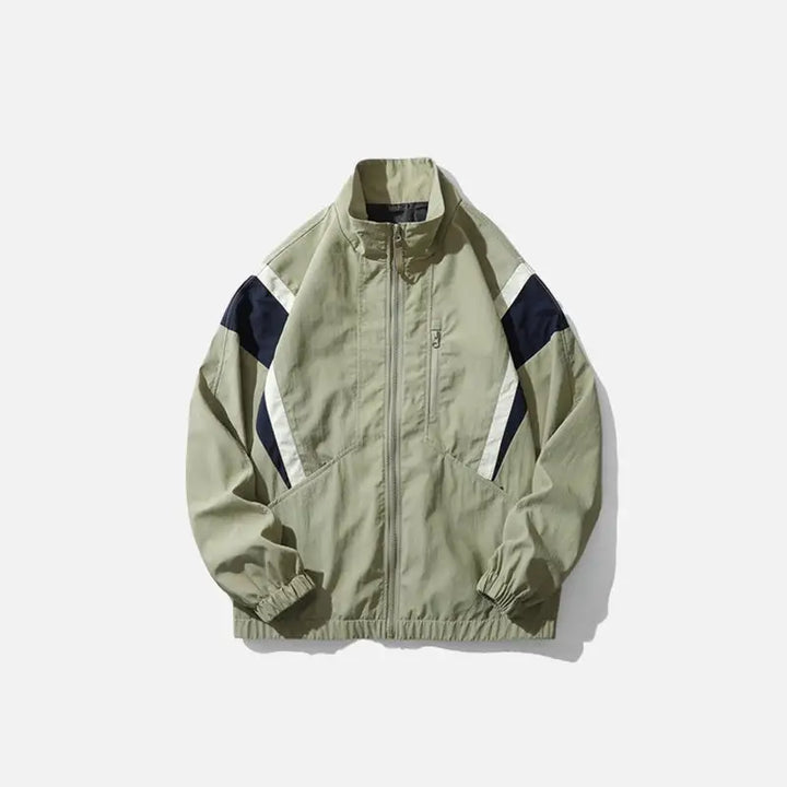 Y2k bomber windbreaker jacket for streetwear style enhancement - green / m - jackets
