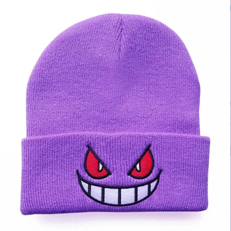 Y2k gengar beanie: urban style and pokémon - purple