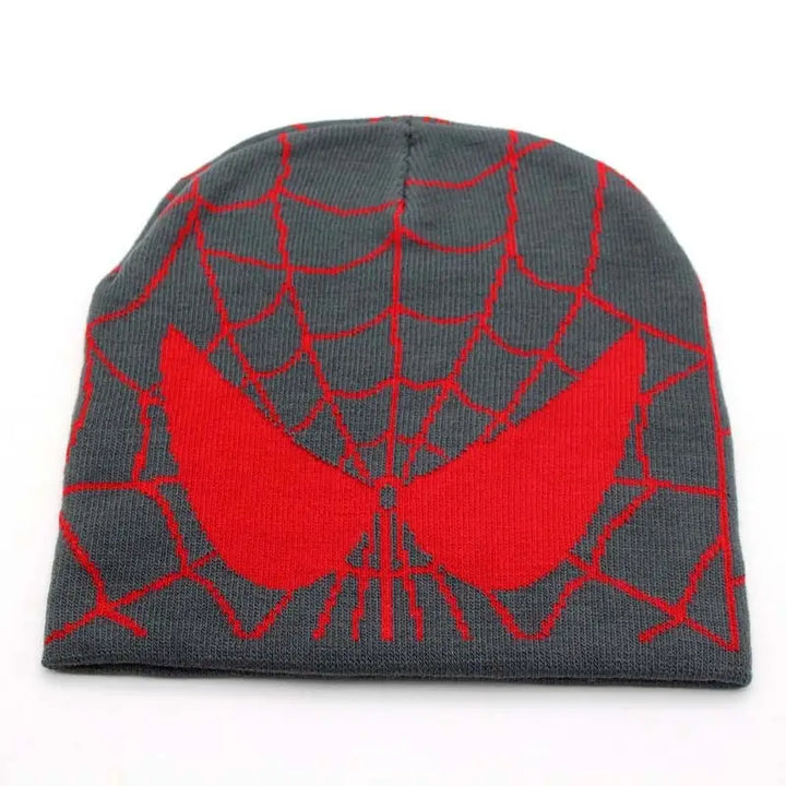 Soft and comfortable spiderman y2k beanie - grey