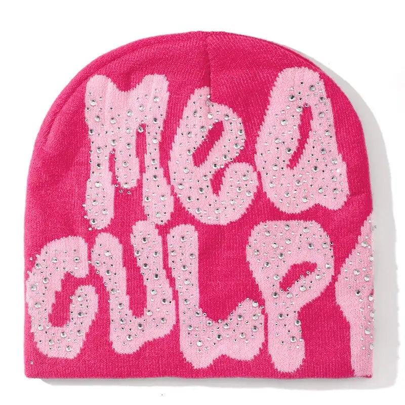 Y2k rhinestone beanie - return of urban style 2000 - cookies