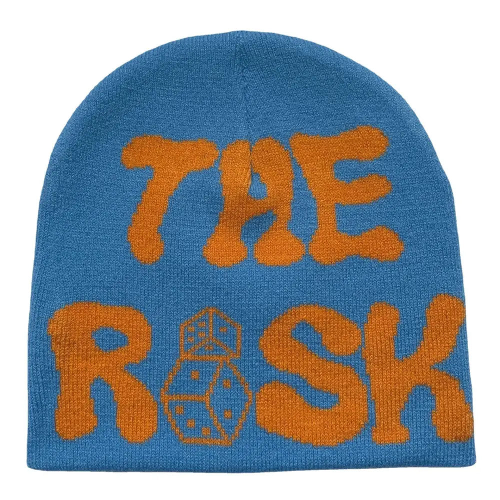 Y2k streetwear beanie with whimsical patterns