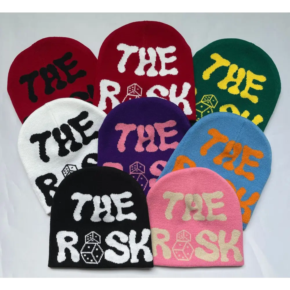 Y2k streetwear beanie with whimsical patterns
