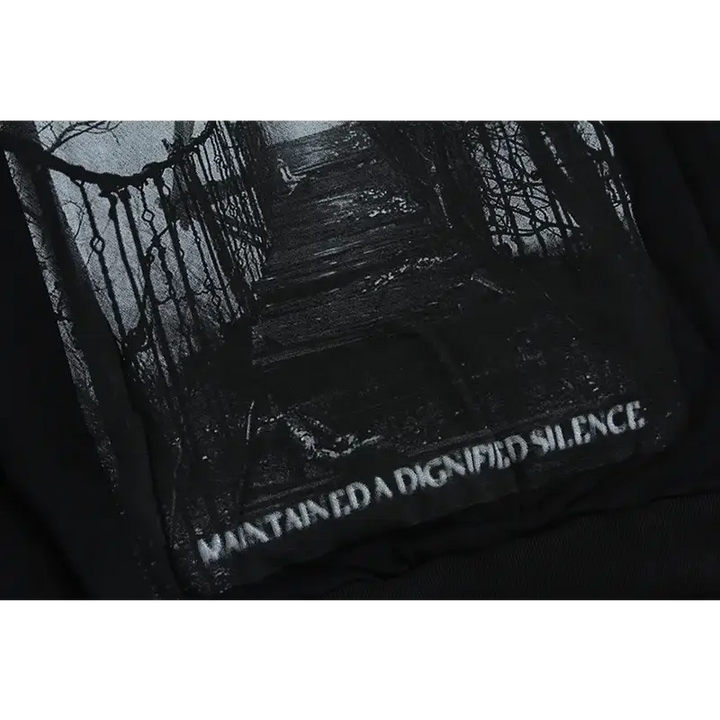 Bridge of danger y2k hoodie for bold streetwear style - hoodies