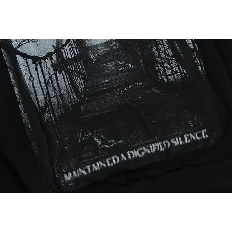 Bridge of danger y2k hoodie for bold streetwear style - hoodies