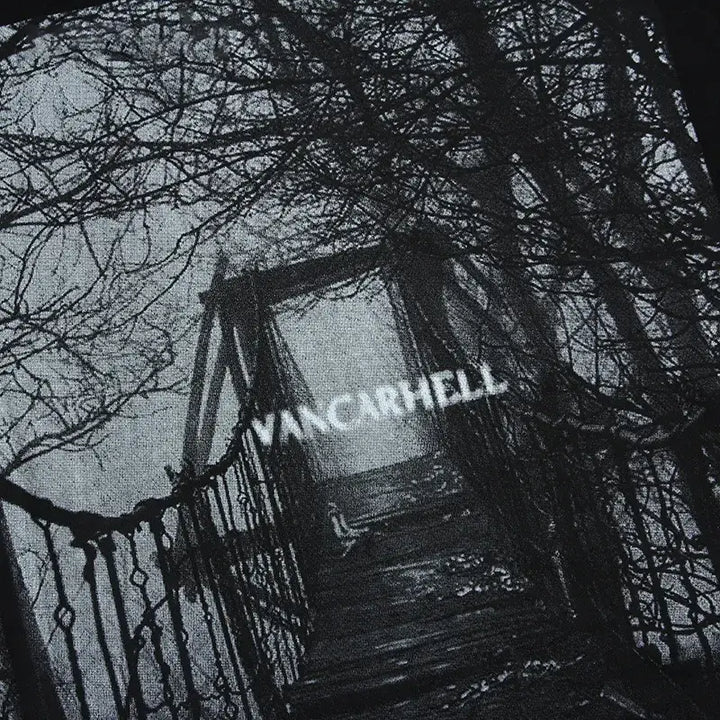 Bridge of danger y2k hoodie for bold streetwear style - hoodies