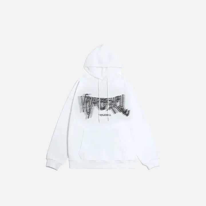 Bridge of danger y2k hoodie for bold streetwear style - white / m - hoodies