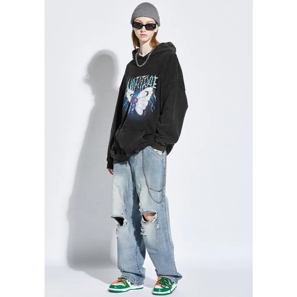 Butterfly dreams y2k hoodie for comfortable streetwear style - hoodies