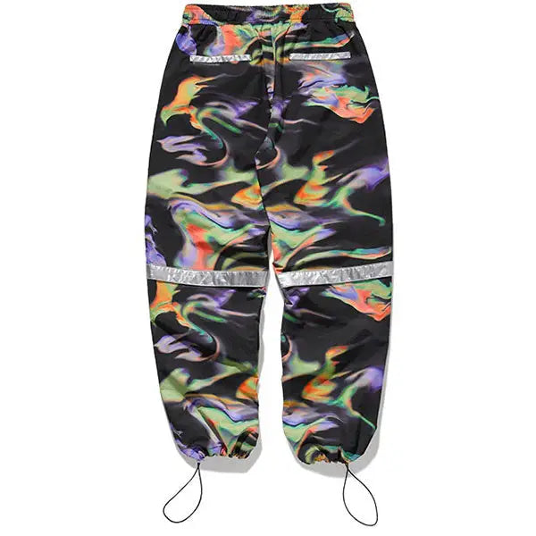 a photo of black and multi-colored pants