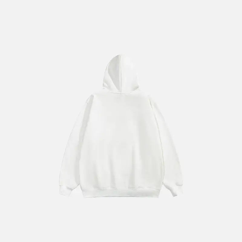 Cartoon dog letter print loose hoodie for comfort and style - hoodies